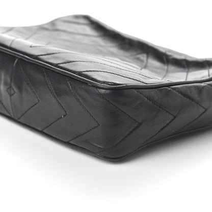 Chanel Lambskin Chevron Quilted Camera Case Black 7 of 10