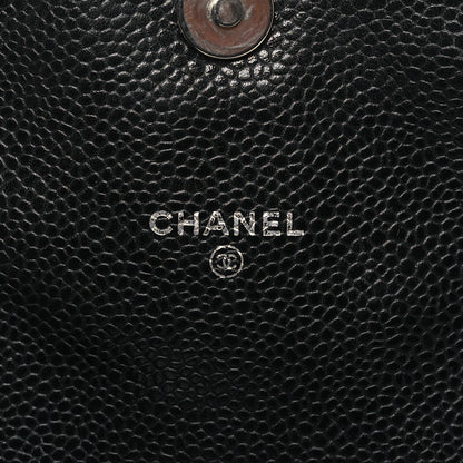Chanel Caviar Half Moon Wallet On Chain WOC Black 6 of 12