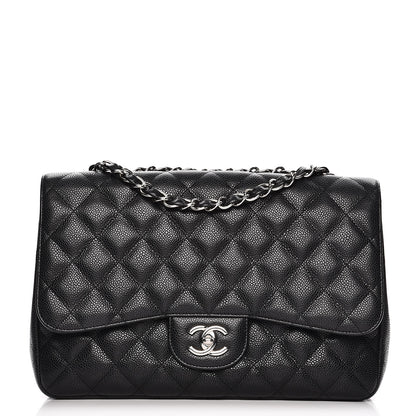 Chanel Caviar Quilted Jumbo Single Flap Black 1 of 12