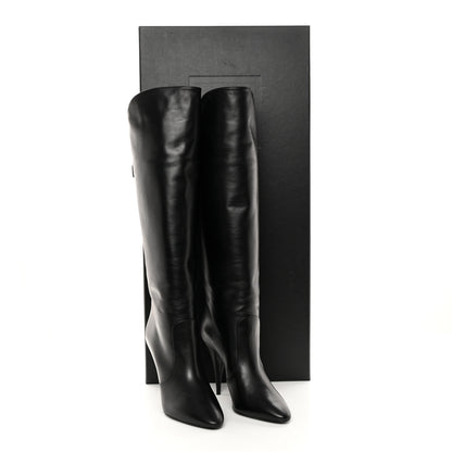 Saint Laurent Lambskin Koller 110 Tall Boots 40.5 Black 11 of 11