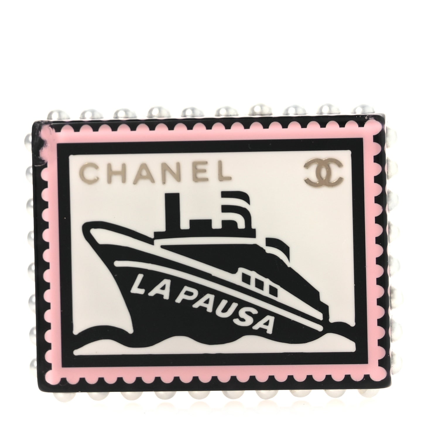 Resin Pearl CC La Pausa Brooch Multicolor