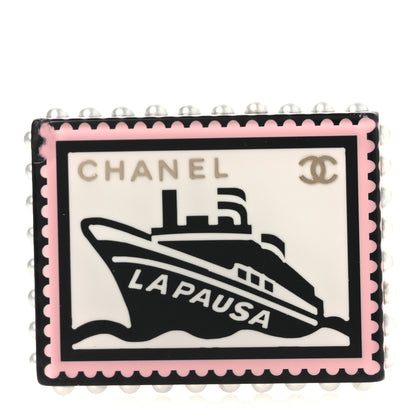 Chanel Resin Pearl CC La Pausa Brooch Multicolor 1 of 3