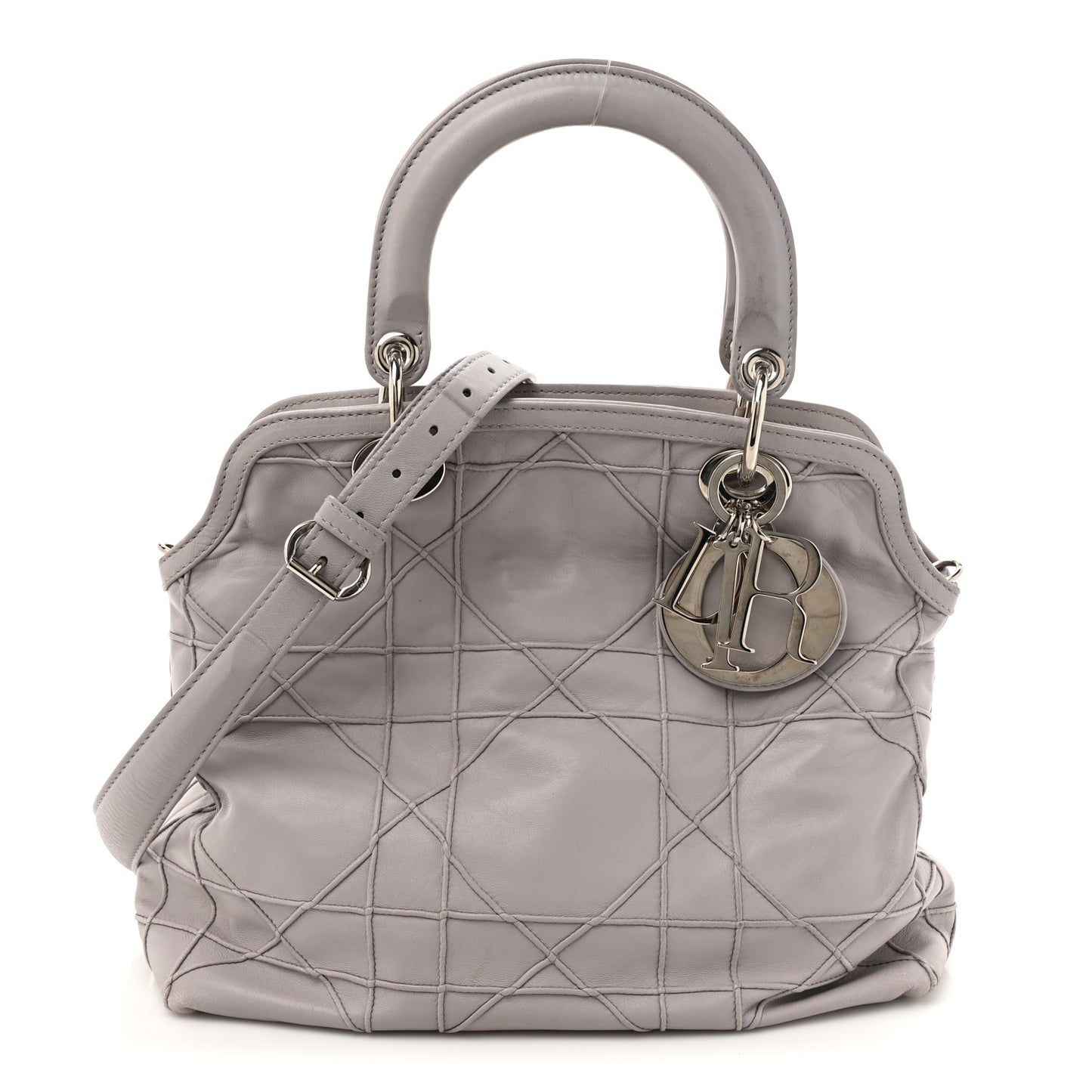 Lambskin Cannage Medium Granville Tote Lilac