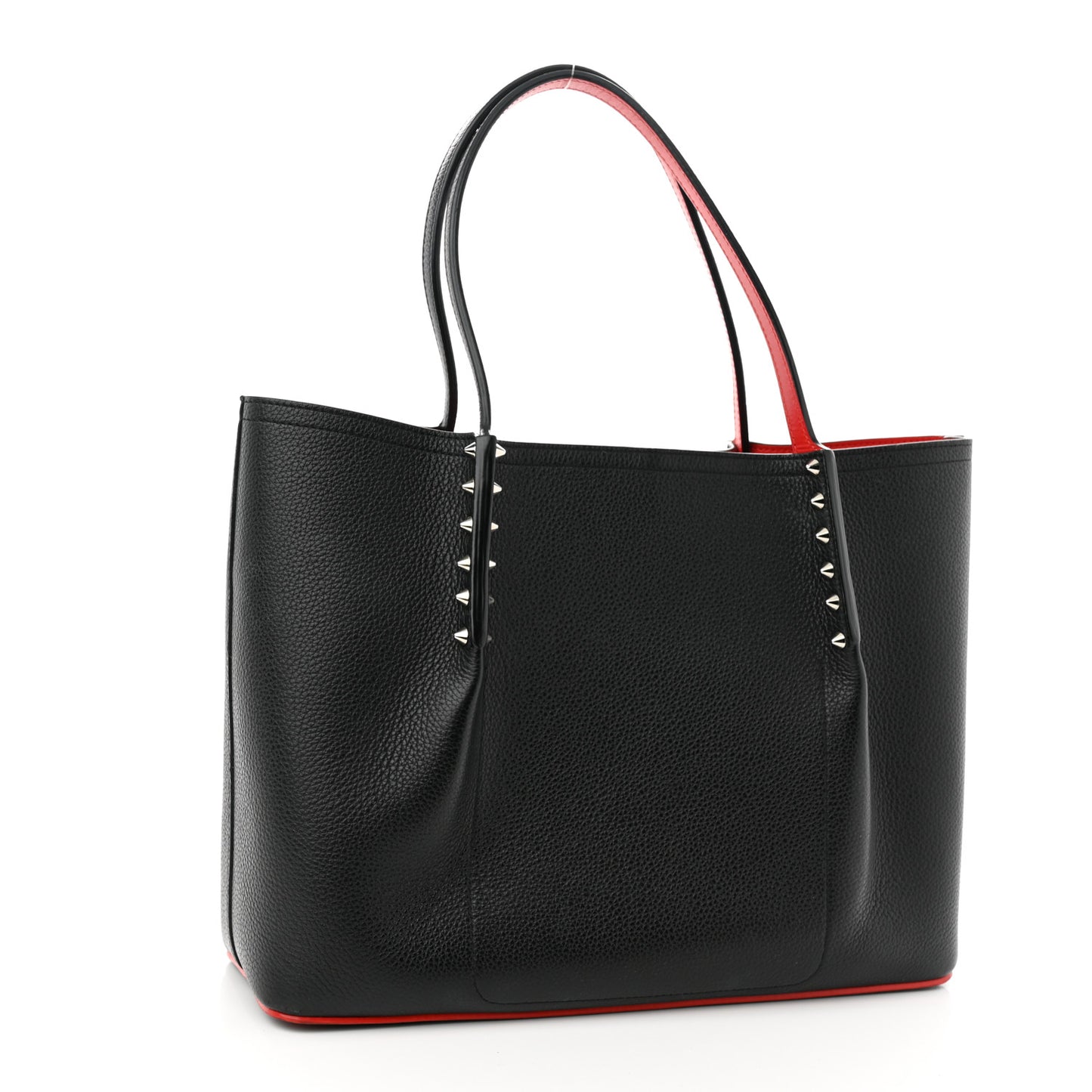Calfskin Spiked Small Cabarock Shopper Tote Black