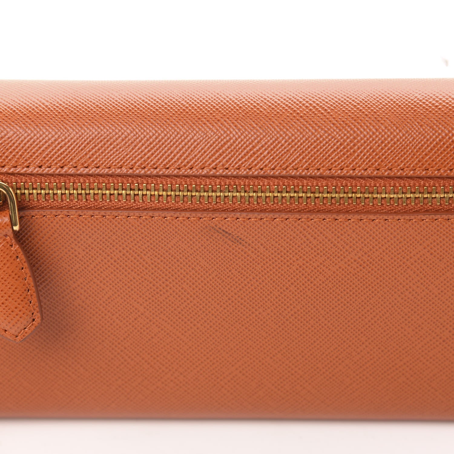 Prada Saffiano Metal Continental Flap Wallet Papaya 8 of 8
