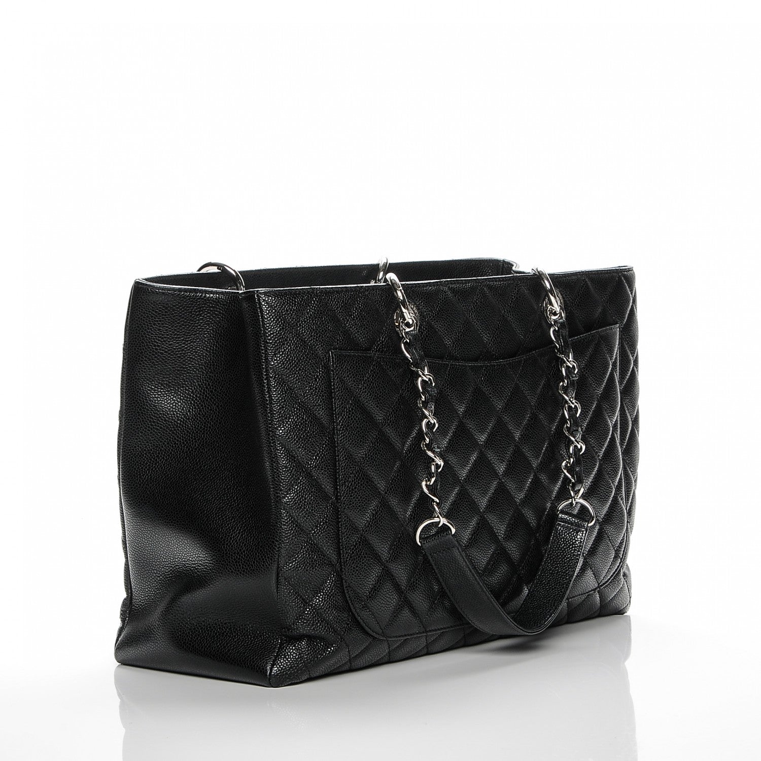 Chanel Caviar Quilted XL Grand Shopping Tote GST Black 3 of 7