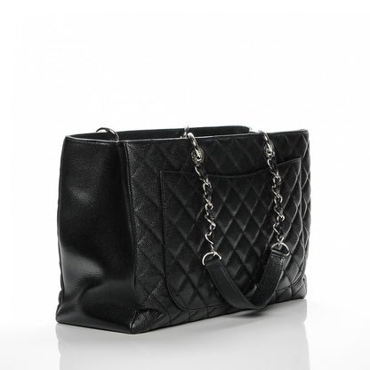 Chanel Caviar Quilted XL Grand Shopping Tote GST Black 3 of 7