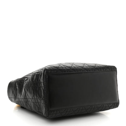 Christian Dior Lambskin Cannage Medium Lady Dior Black 3 of 10
