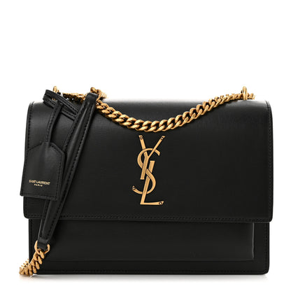 Saint Laurent Calfskin Medium Monogram Sunset Black 1 of 10