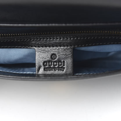 Gucci Calfskin Diagonal GG Medium Thiara Double Envelope Shoulder Bag Emerald Green Black 8 of 10