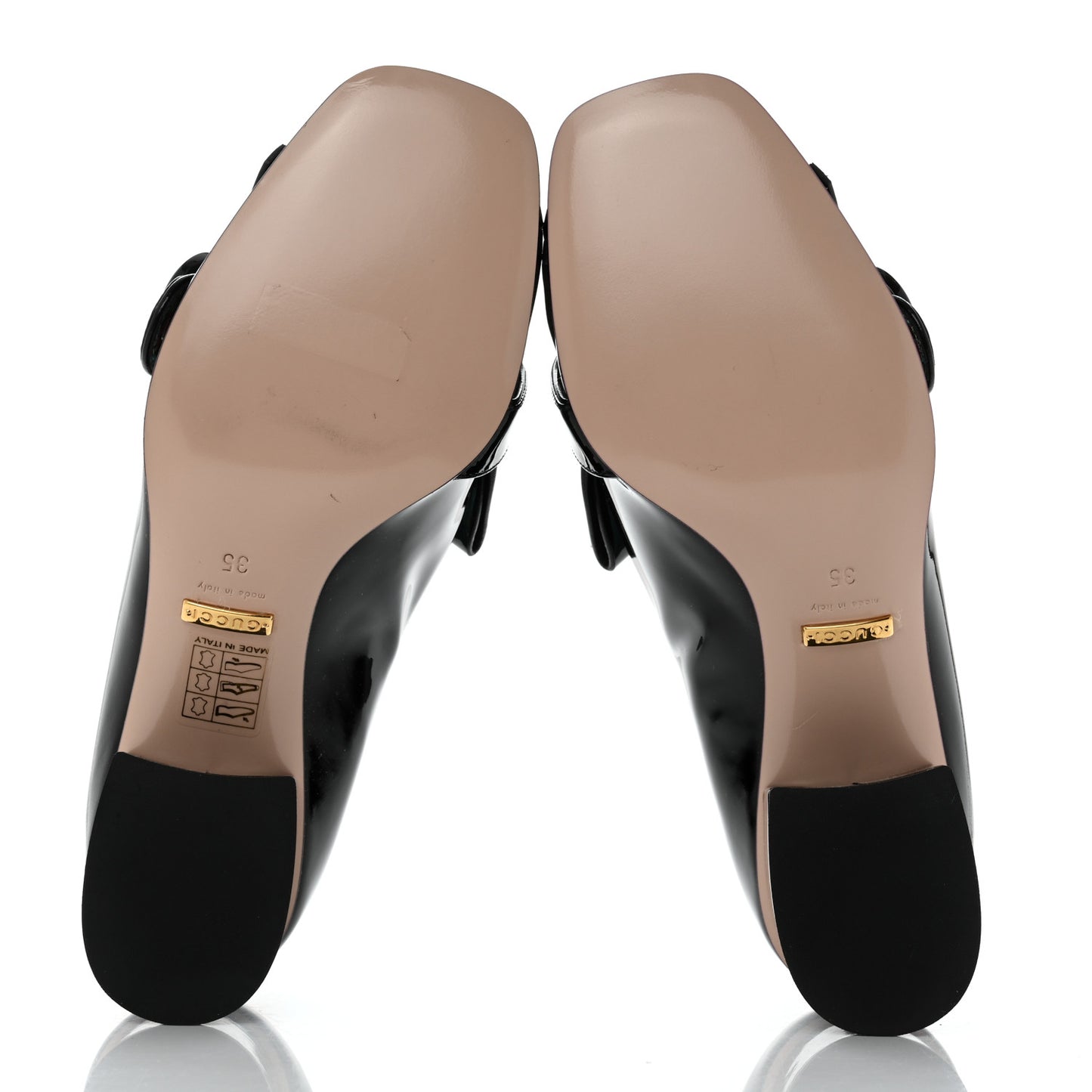 Vernice GG Marmont Fringe 50mm Loafer Pumps 35 Black