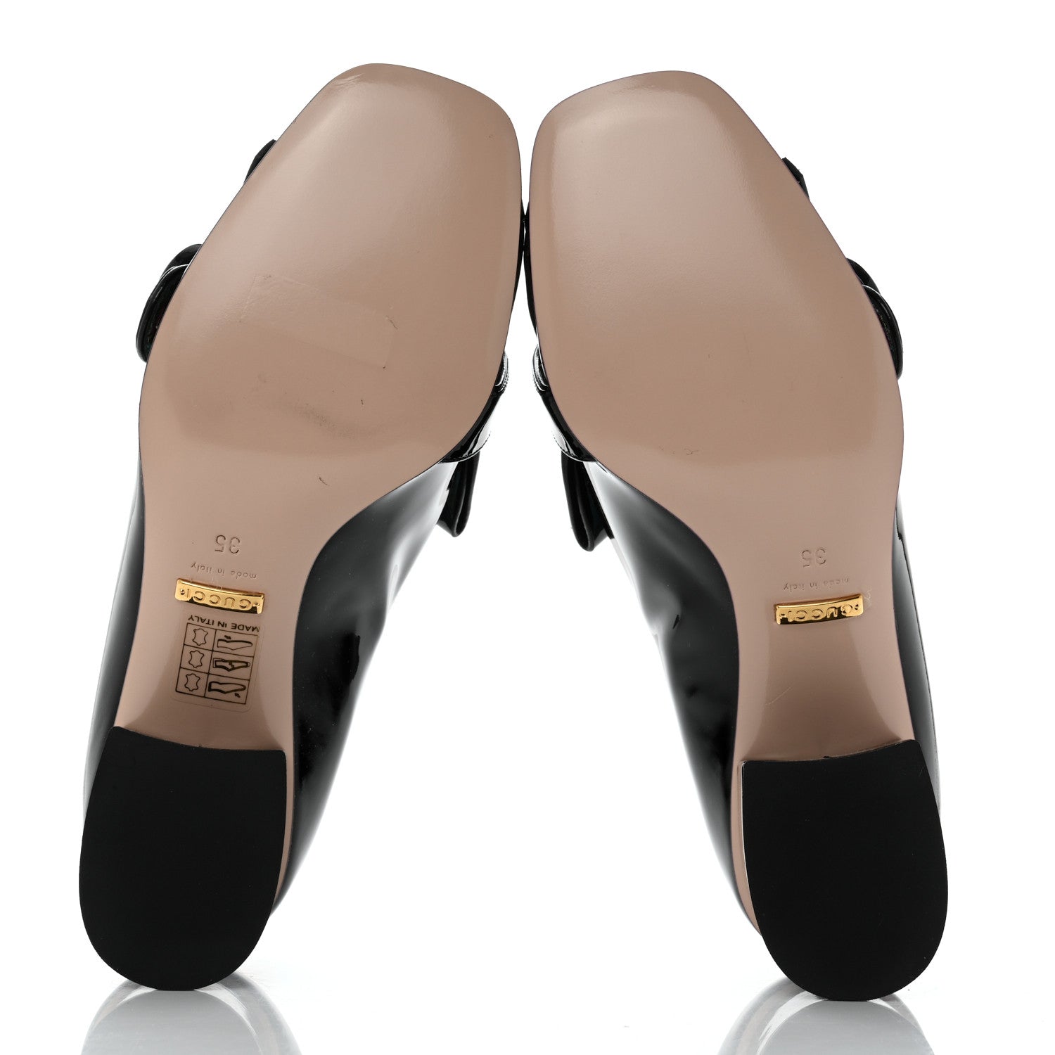 Gucci Vernice GG Marmont Fringe 50mm Loafer Pumps 35 Black 5 of 9