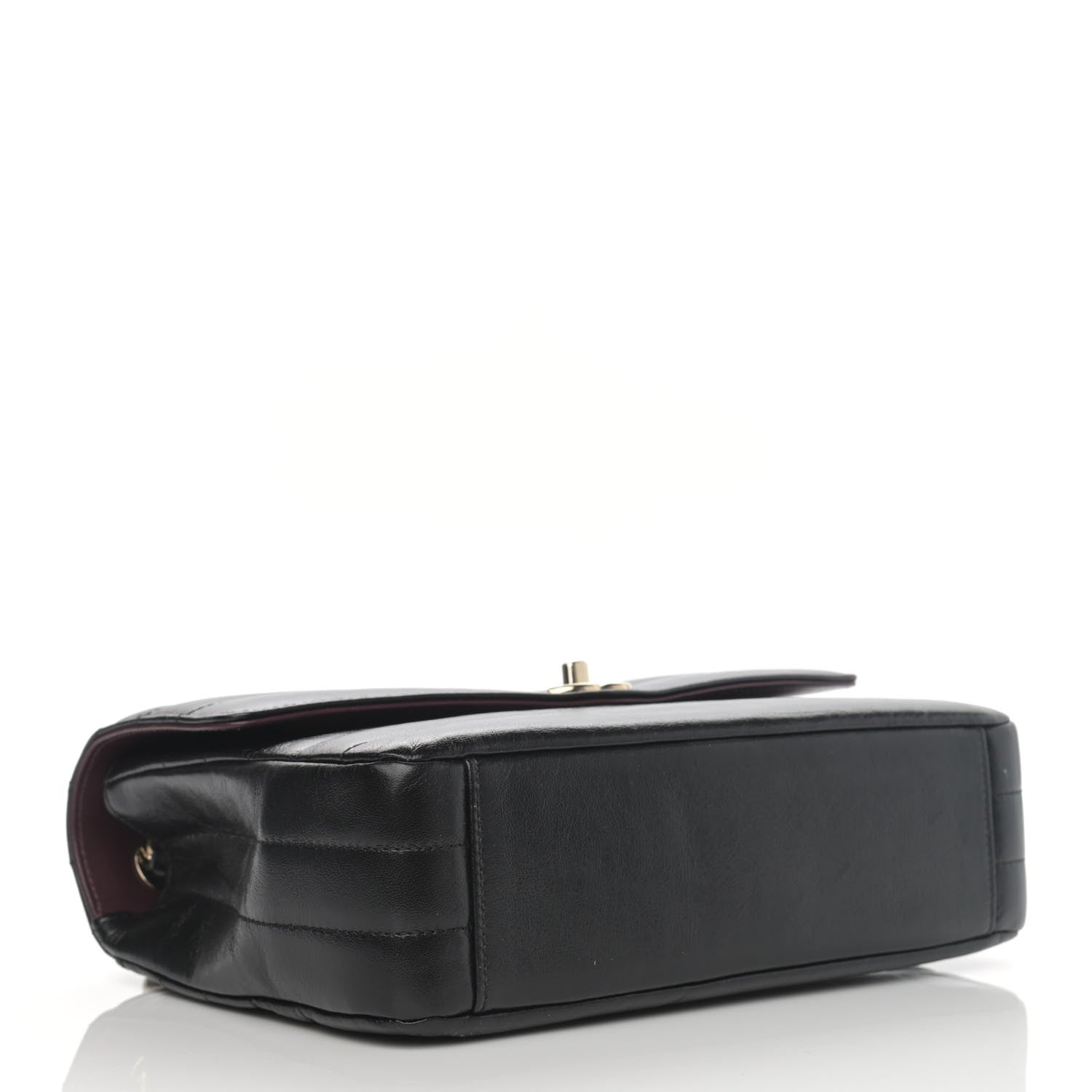 Chanel Shiny Lambskin Chevron Quilted Miroir Black 4 of 14