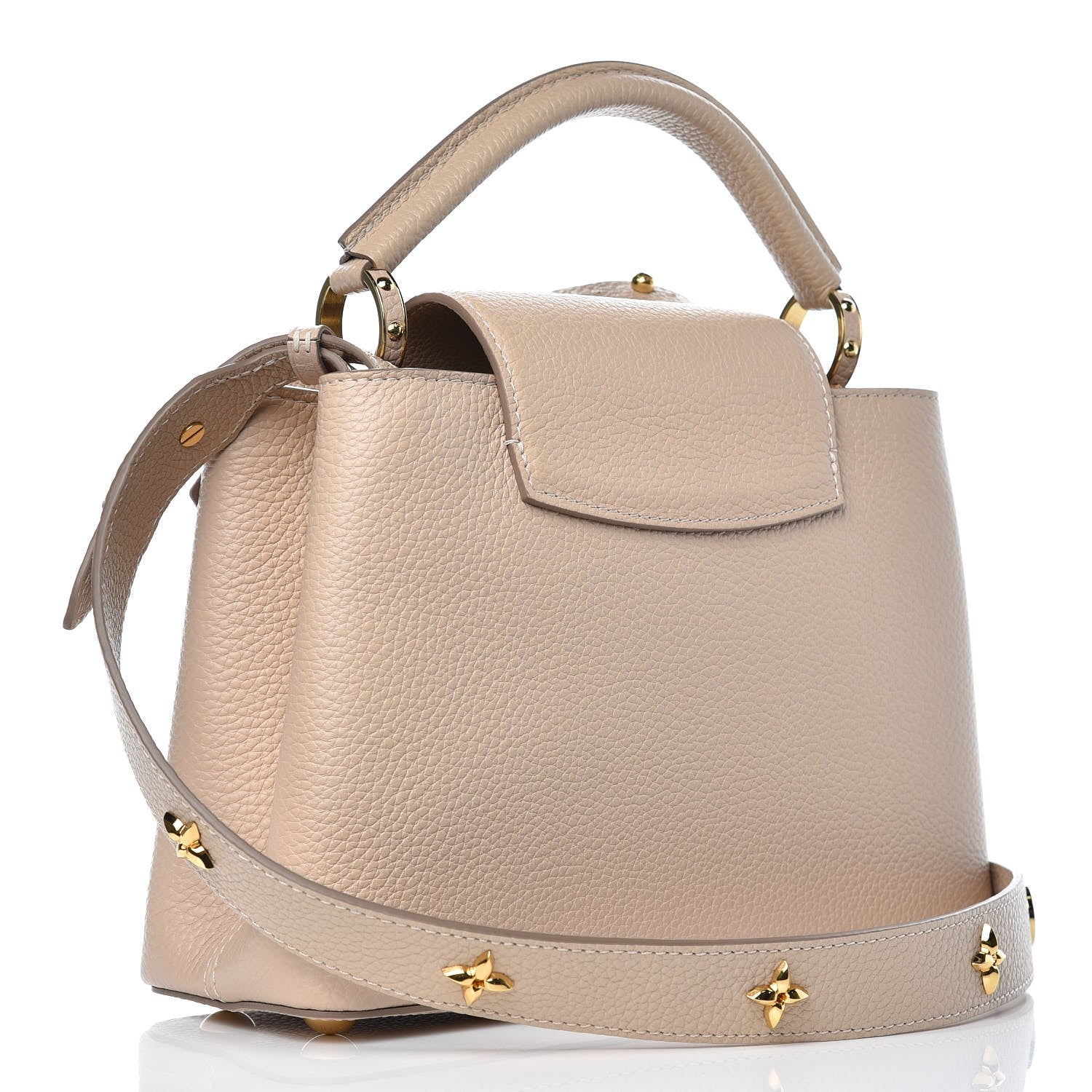 Louis Vuitton Taurillon Mechanical Flowers Smile Capucines BB Beige 3 of 8