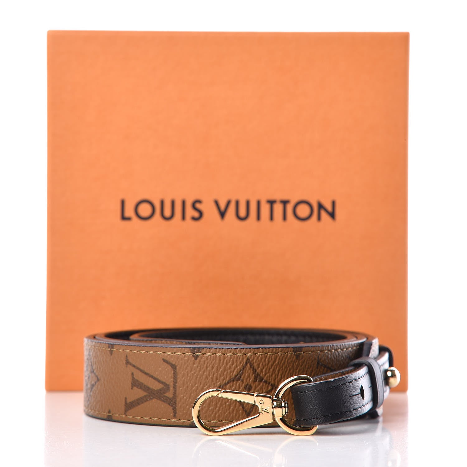 Louis Vuitton Reverse Monogram Bandouliere Shoulder Strap XL Black 6 of 6
