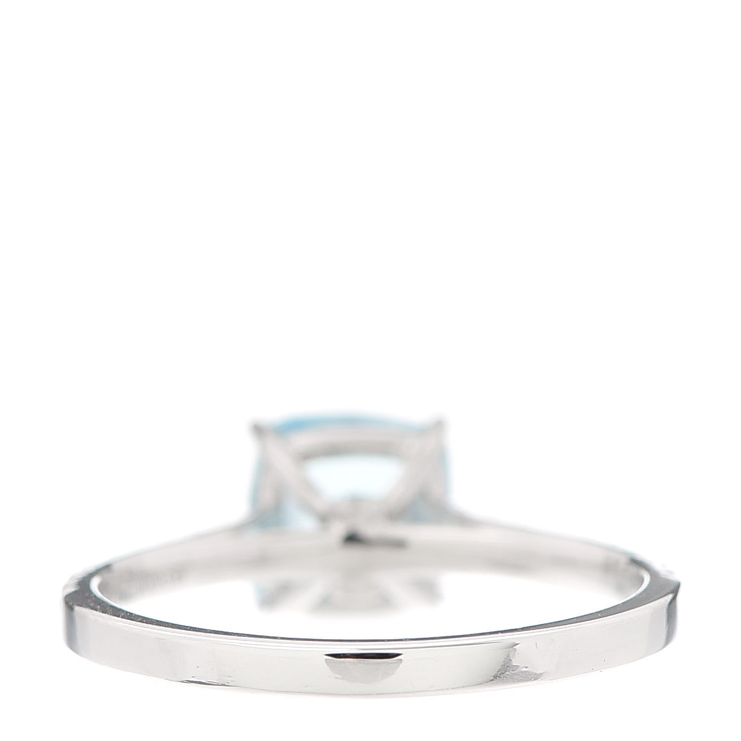 Tiffany Platinum Diamond Aquamarine 1.50ct Legacy Ring 52 6 3 of 5