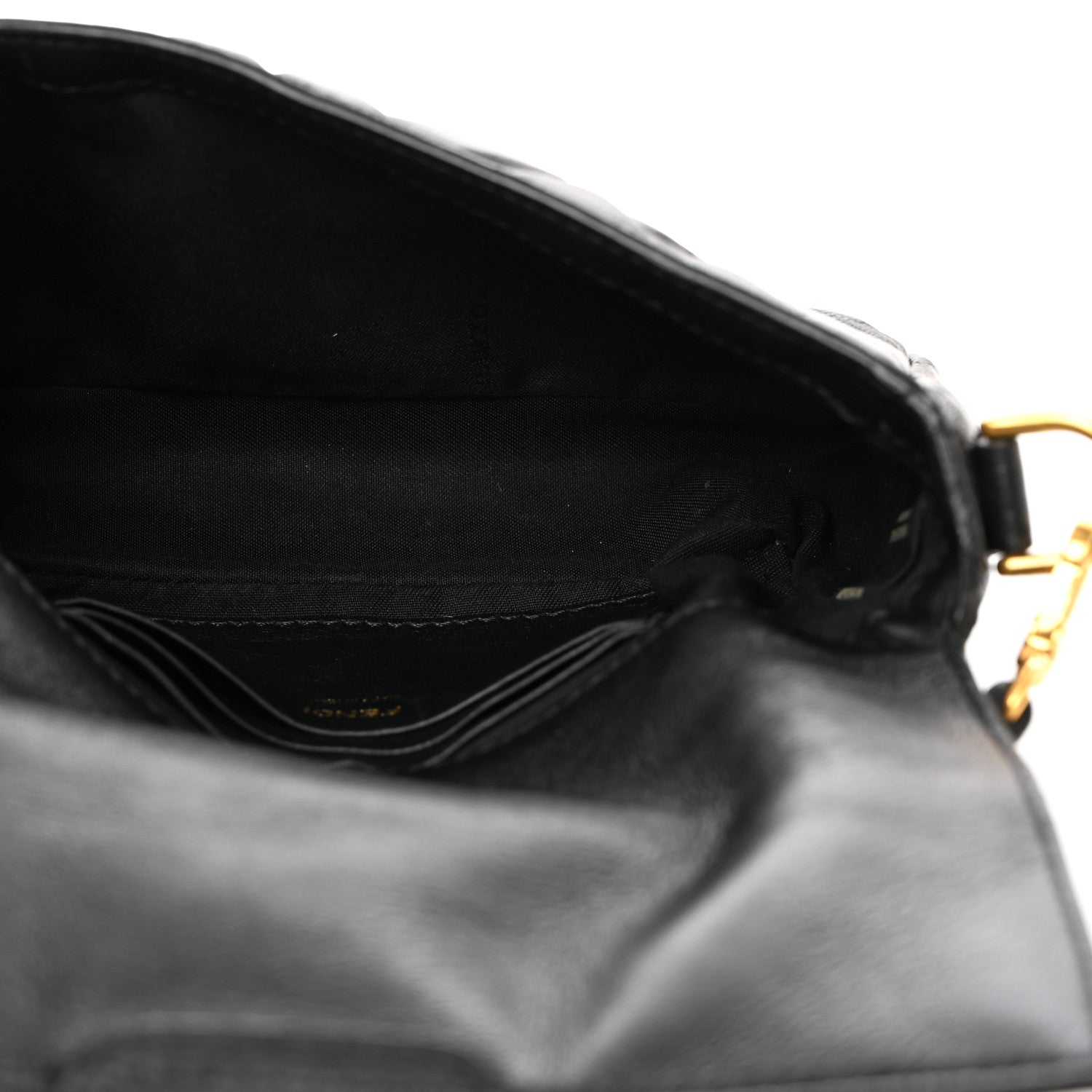 Fendi Nappa FF 1974 Embossed Mini Baguette Black 5 of 10