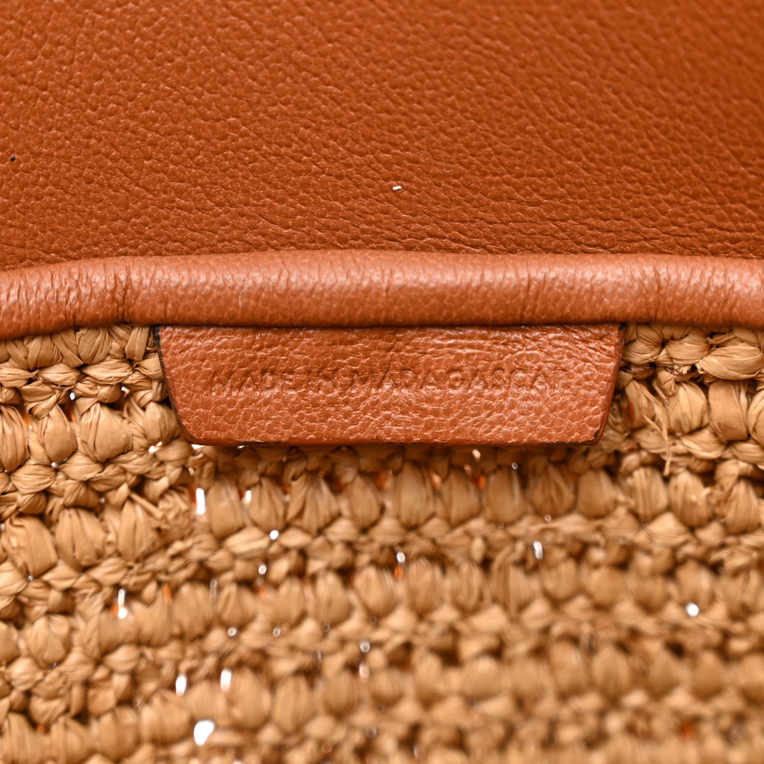 Celine Raffia Calfskin Medium Tan 6 of 11