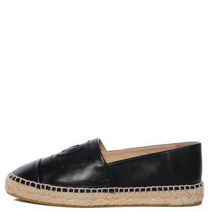 Chanel Lambskin CC Espadrilles 39 Black 1 of 9