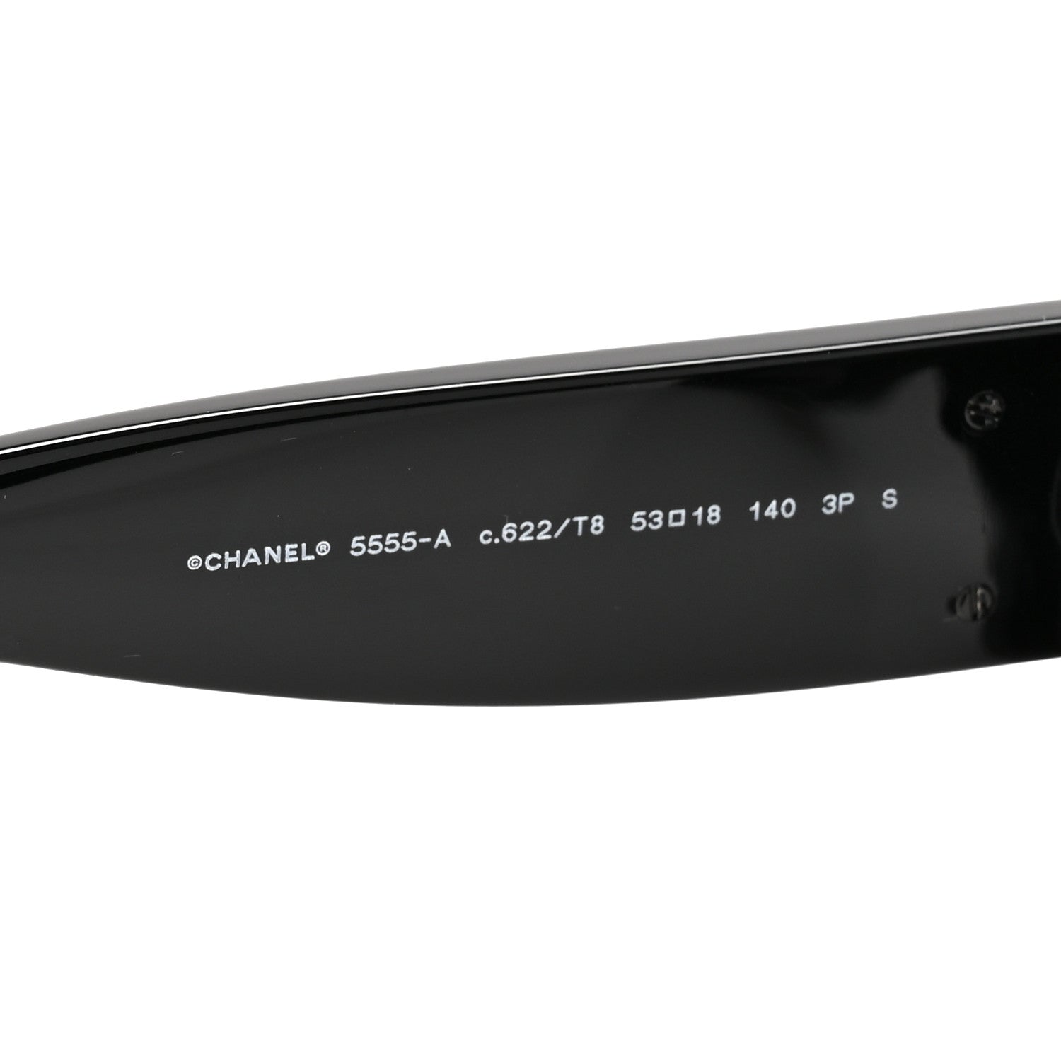 Chanel Acetate CC Square Sunglasses 5555 Black 5 of 7