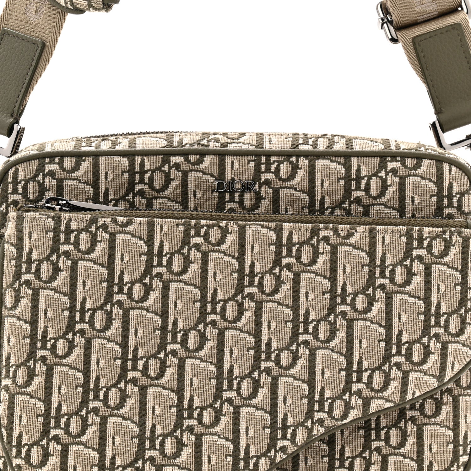 Christian Dior Oblique Saddle Triple Pouch Green 9 of 11