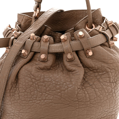 Alexander Wang Pebbled Lambskin Diego Bucket Bag Latte Rose Gold Hardware 8 of 11