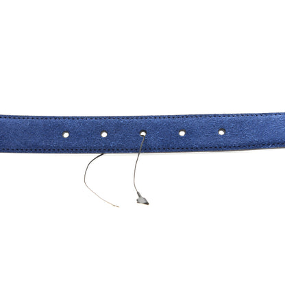 Gucci Suede Icaro G Cube 25mm Belt 95 38 Dark Navy 4 of 6