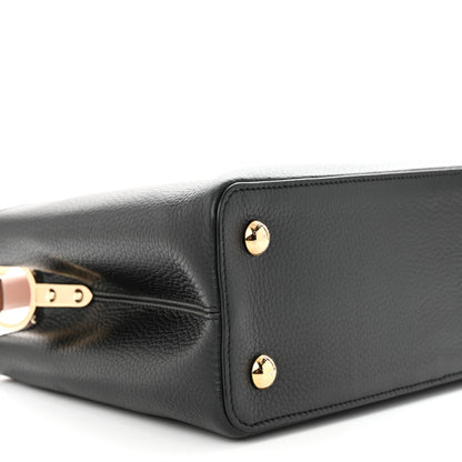 Louis Vuitton Taurillon Capucines PM Black Cream Pink 8 of 11