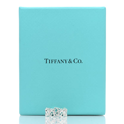 Tiffany Sterling Silver Paloma Picasso Loving Heart Band Ring 50 5.25 5 of 5