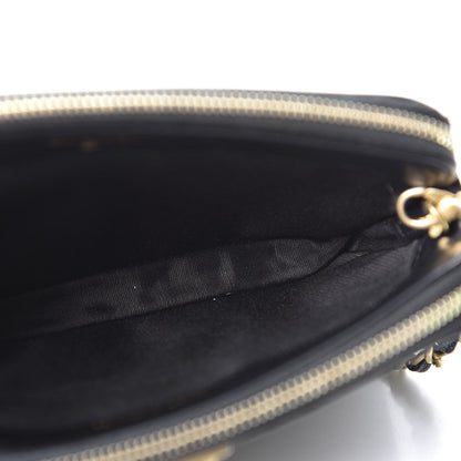 Chanel Caviar Chevron Small Boy Clutch With Chain Black 4 of 12