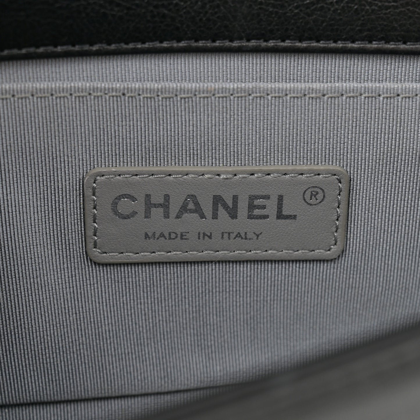 Calfskin Quilted Small Boy Flap Black