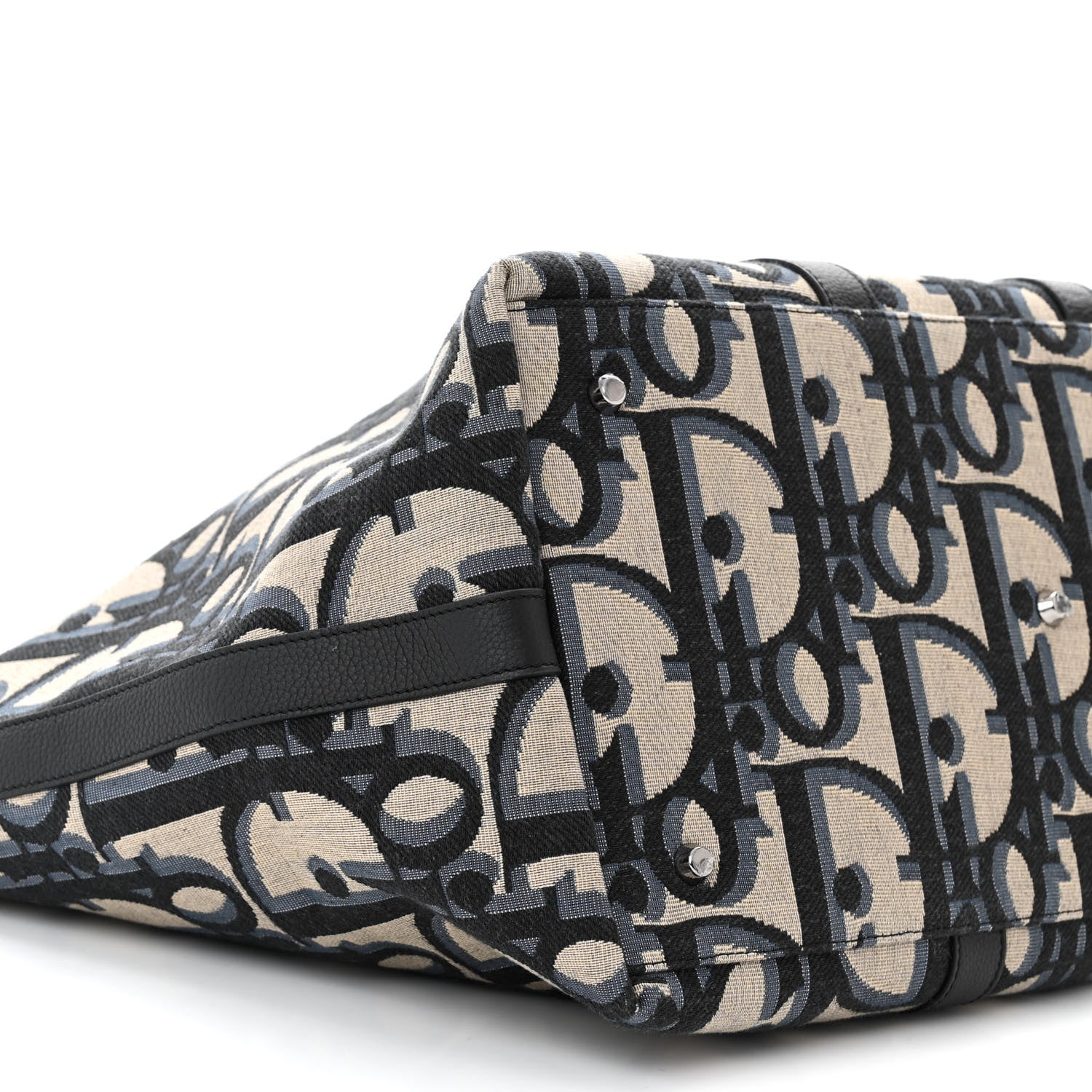 Christian Dior Maxi Oblique Jacquard Weekender 40 Beige Black 9 of 10