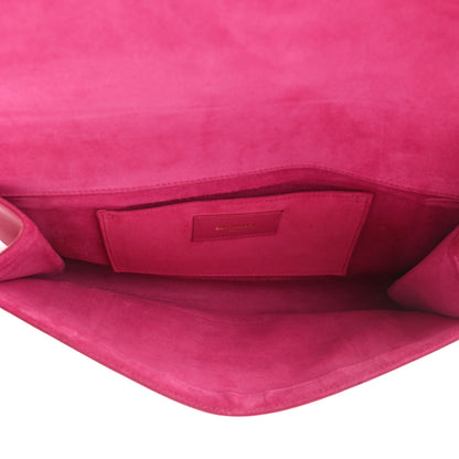 Saint Laurent Calfskin Classic Y Ligne Clutch Fuchsia 5 of 8