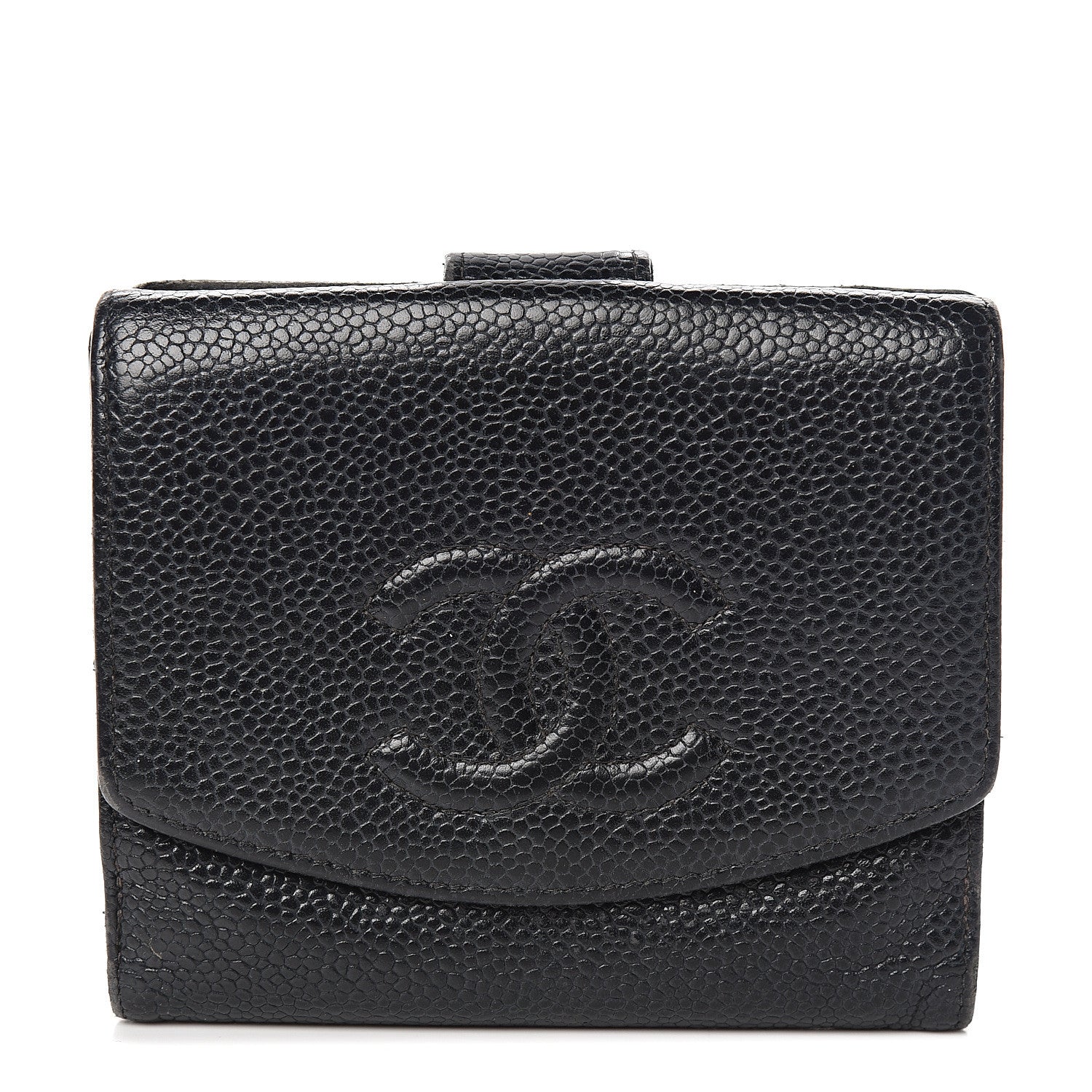 Chanel Caviar Timeless CC Compact French Wallet Black 1 of 14