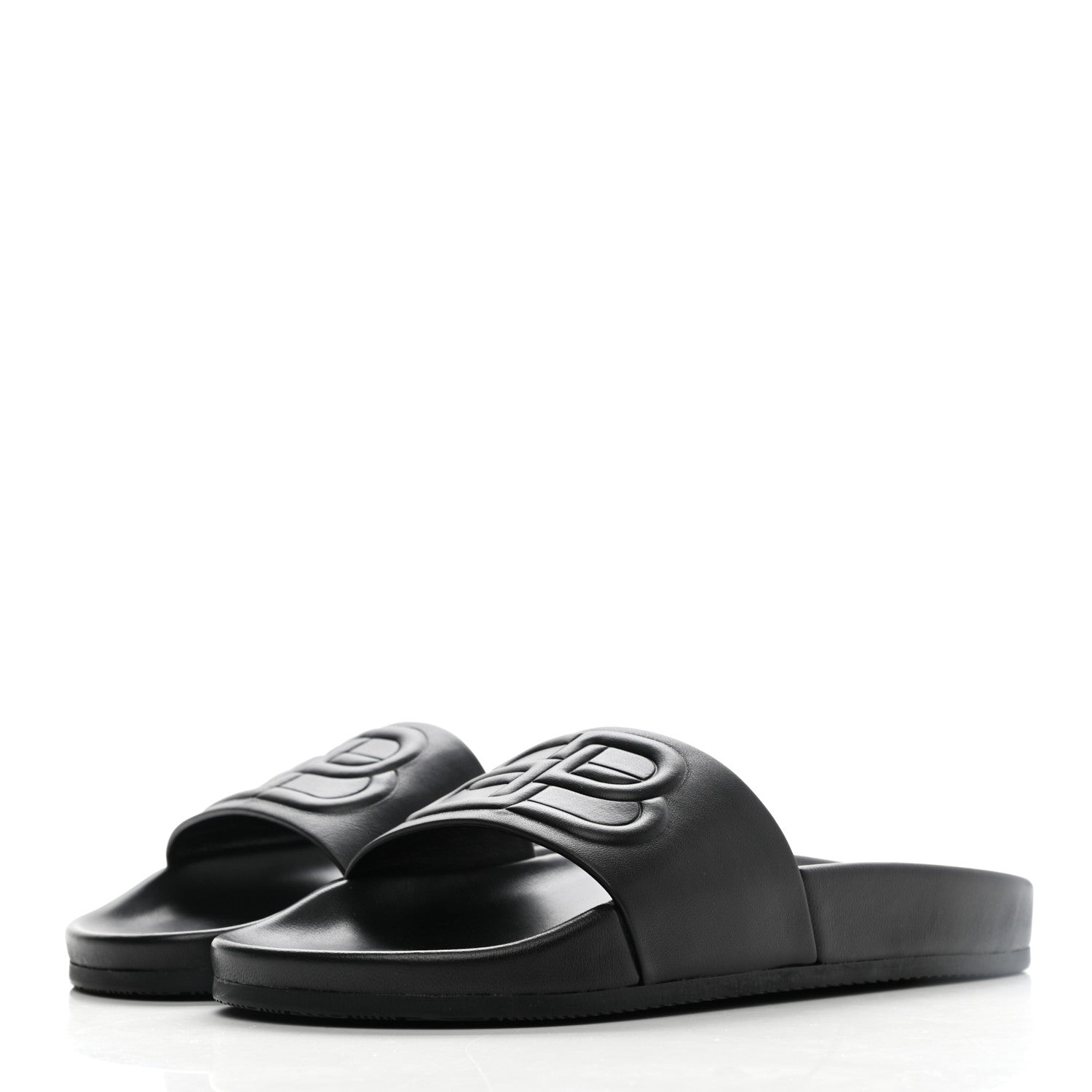 Balenciaga Nappa Pool Slide Sandals 36 Black 3 of 8