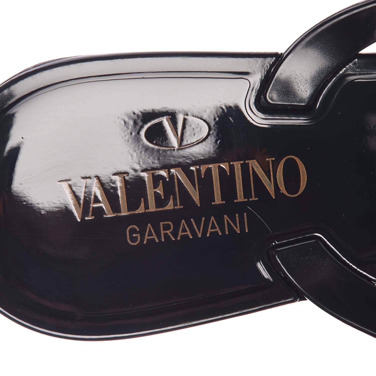 Valentino Garavani PVC Jelly Rockstud Bow Thong Sandals 39 Black 6 of 8