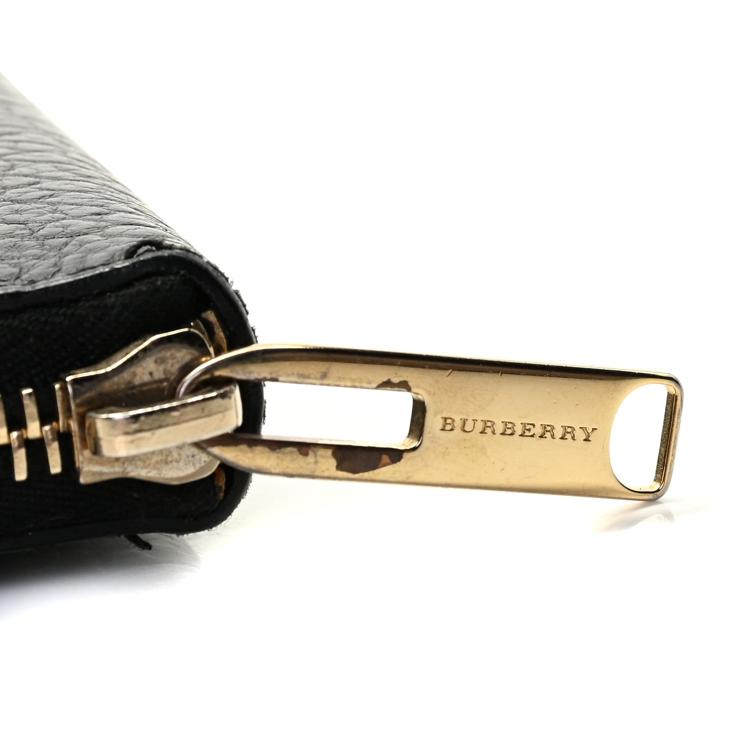Burberry Grainy Calfskin Zip Around Wallet Black 10 of 11