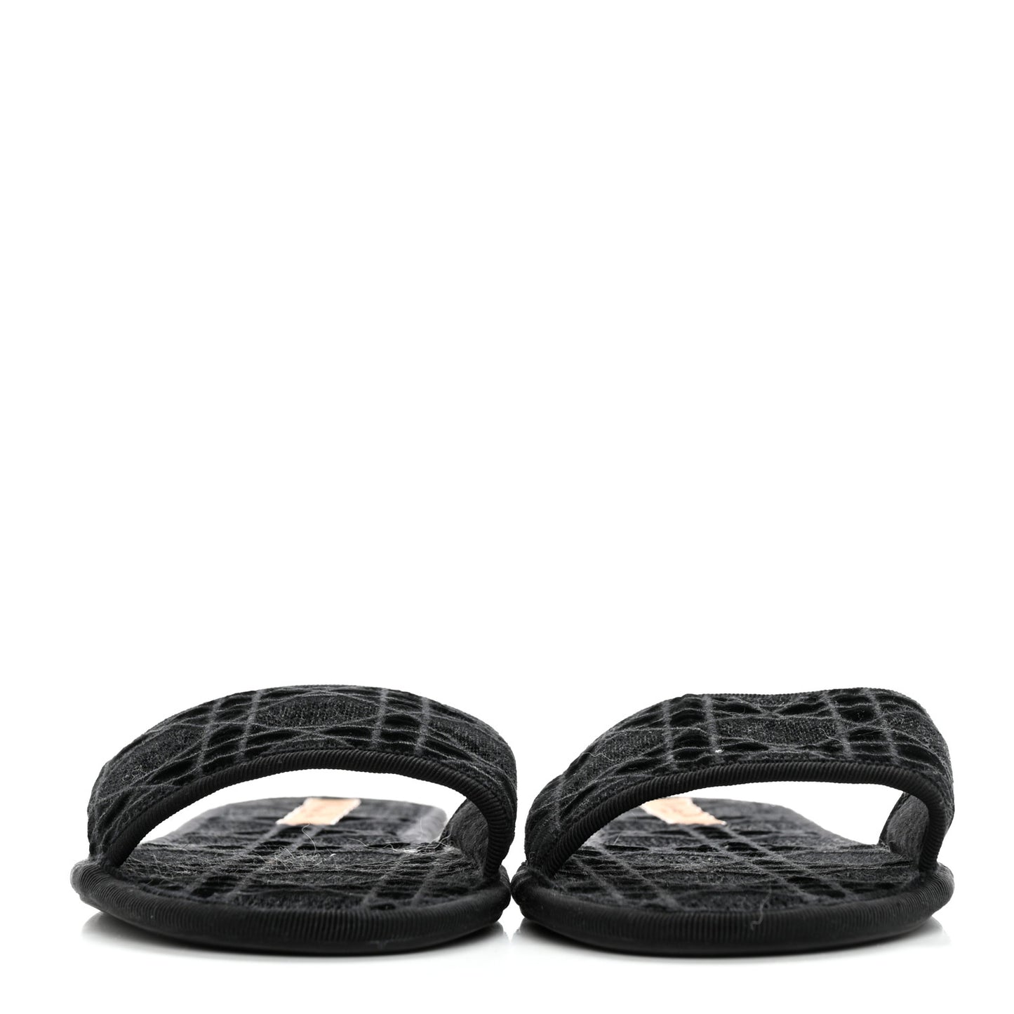 Velvet Cannage Chez Moi Slide Sandal 40.5 Black