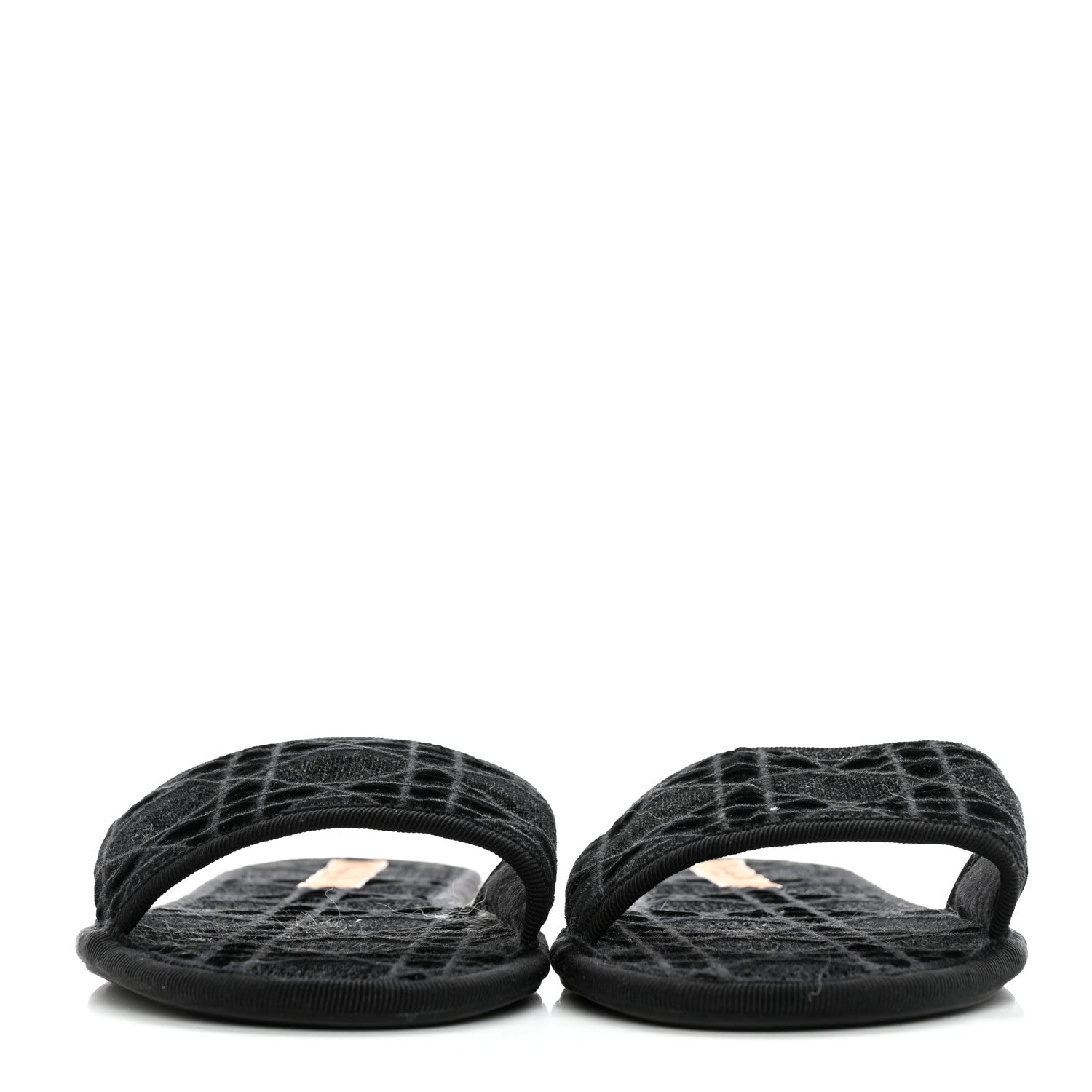 Christian Dior Velvet Cannage Chez Moi Slide Sandal 40.5 Black 2 of 11