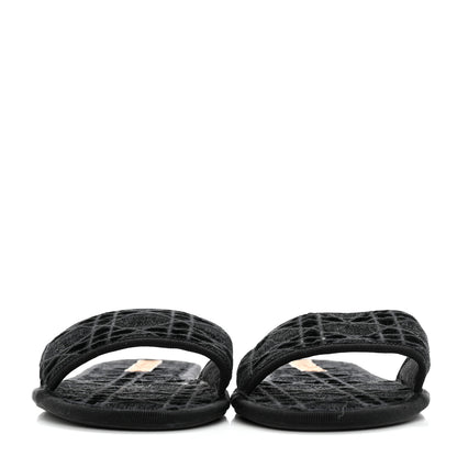 Christian Dior Velvet Cannage Chez Moi Slide Sandal 40.5 Black 2 of 11