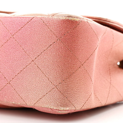 Chanel Metallic Lambskin Quilted Ombre Mini Rectangular Flap Pink 10 of 13