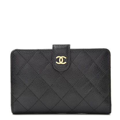 Chanel Caviar Quilted Zipped Pocket Wallet Black 1 of 14