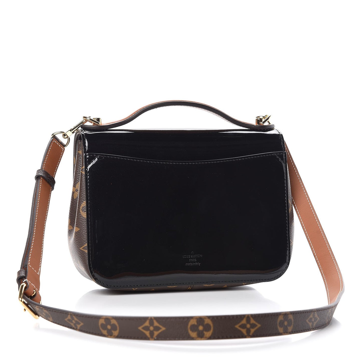 Patent Calfskin Monogram Cherrywood BB Black