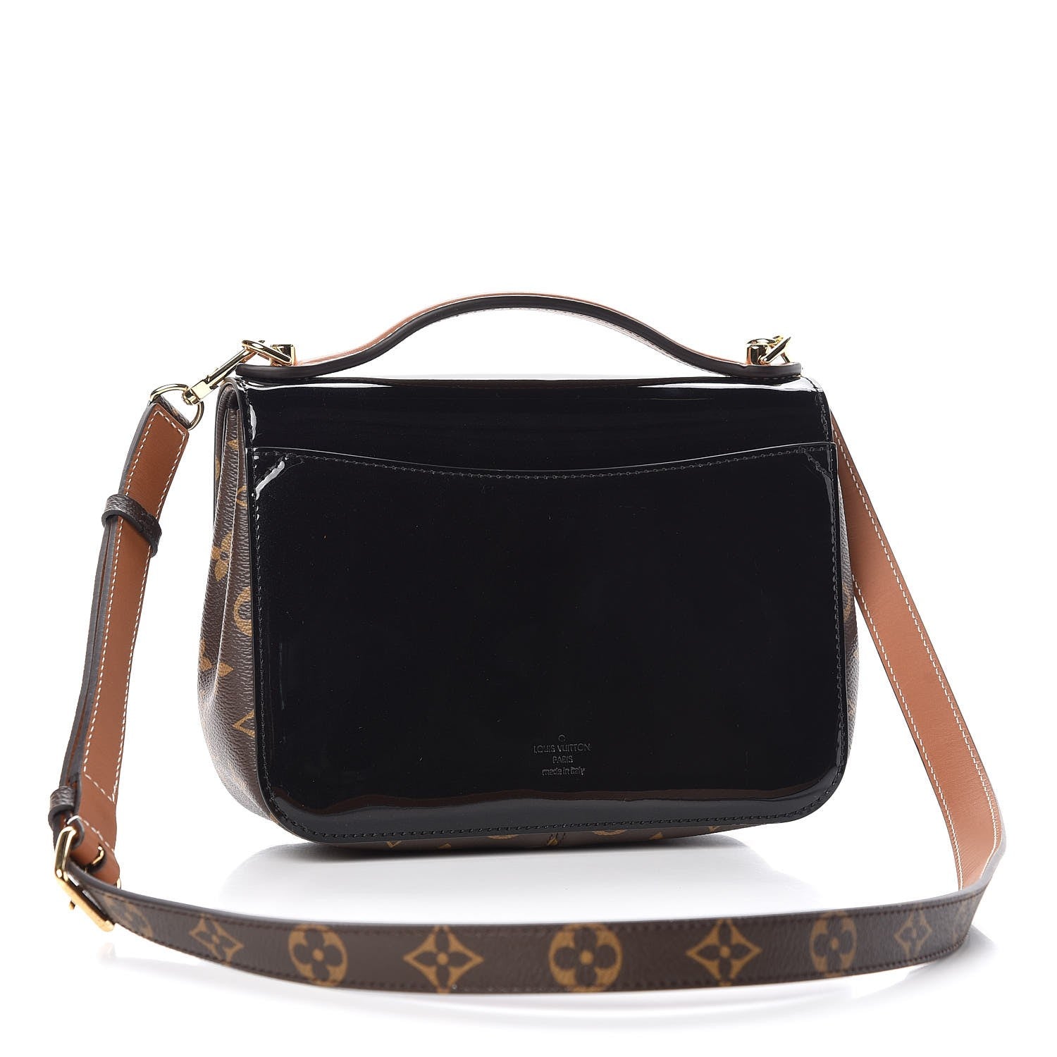 Louis Vuitton Patent Calfskin Monogram Cherrywood BB Black 3 of 8