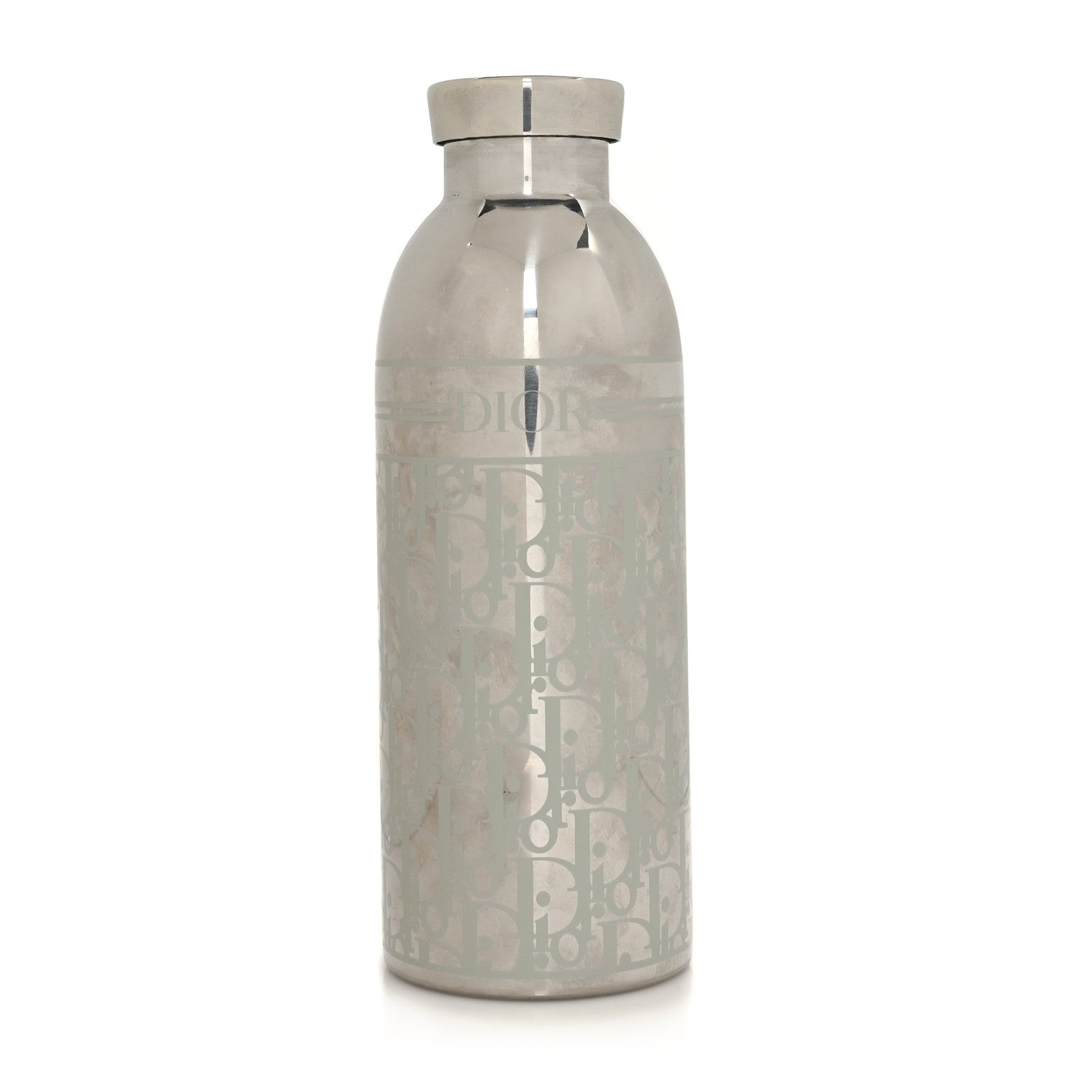 Christian Dior Oblique Stainless Steel Aqua Bottle Platinum 1 of 7