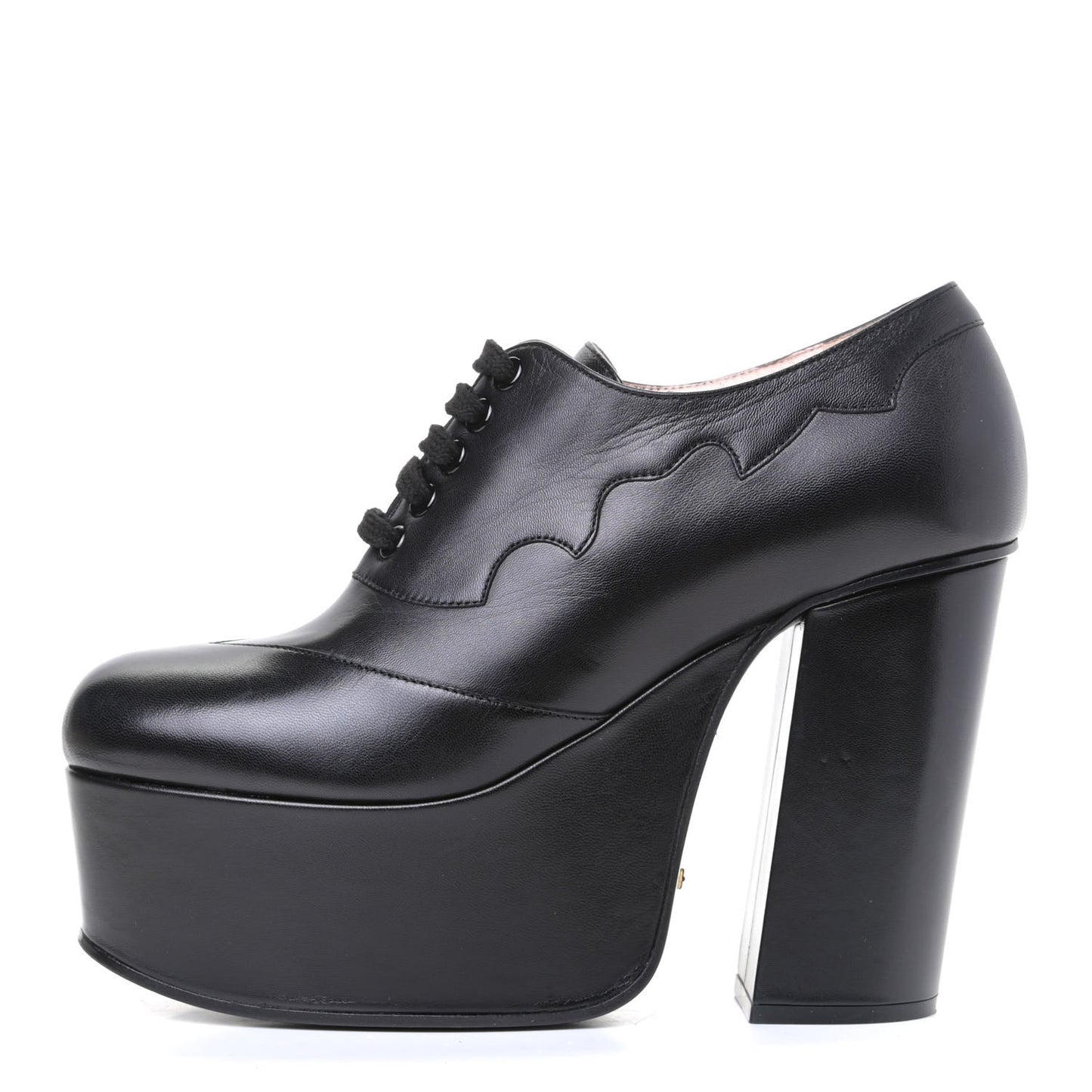 Malaga Kid Otis Lace Up Platform Pumps 38 Black
