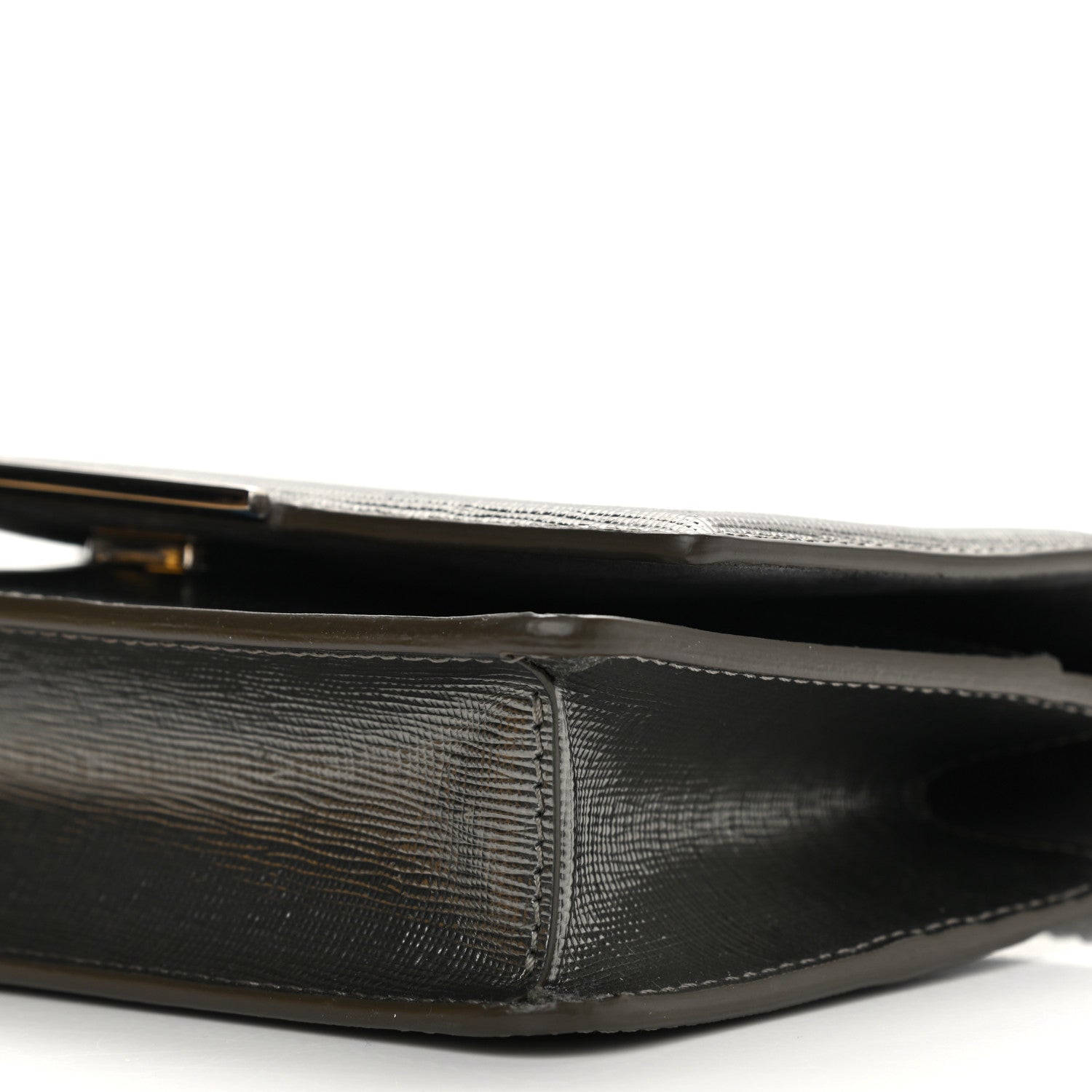Fendi Vitello Mirror Elite Tube Wallet on Chain Graphite 10 of 12