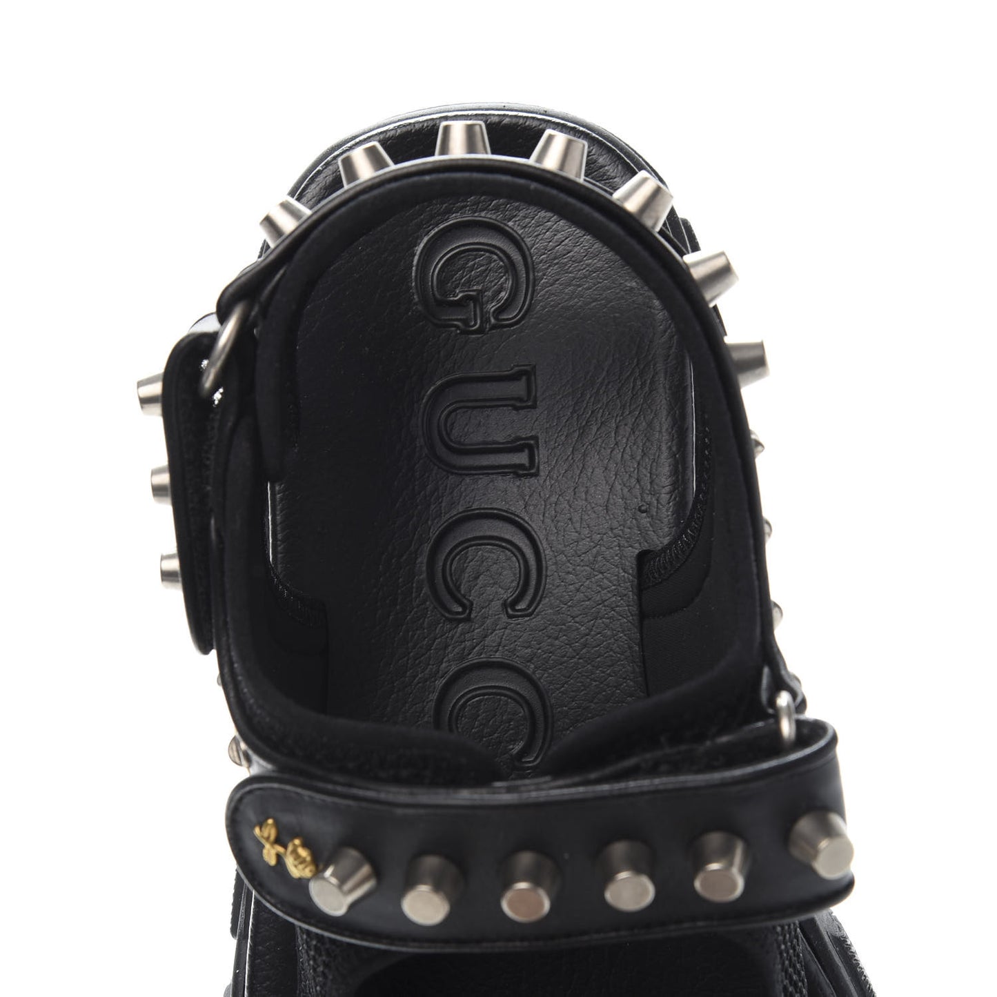 Nappa Mesh Studded Mens Aguru Sandals 9 Black