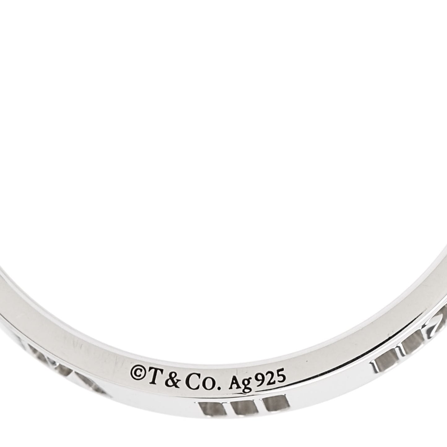 Sterling Silver Narrow Atlas Pierced Ring 63 10.25