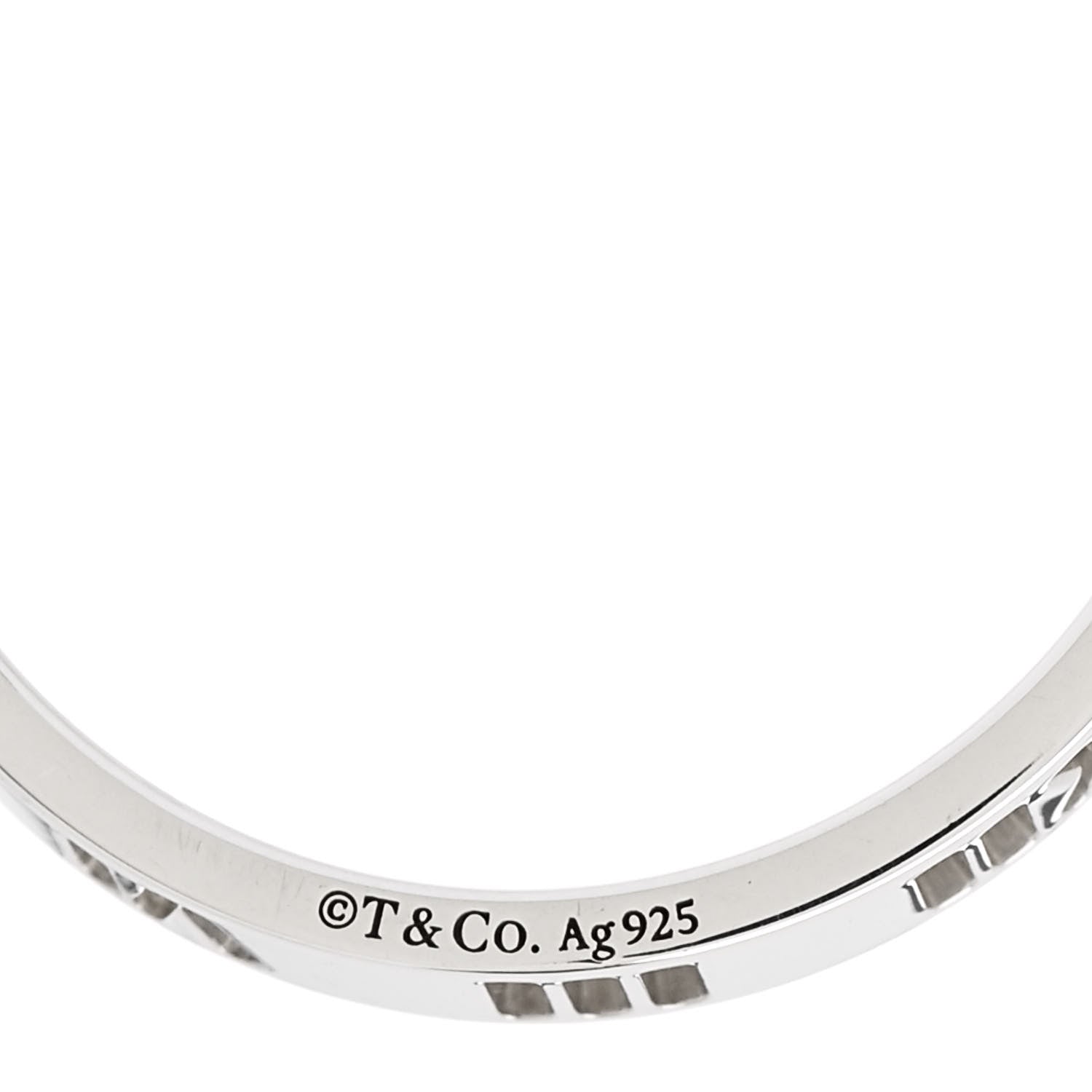 Tiffany Sterling Silver Narrow Atlas Pierced Ring 63 10.25 4 of 4